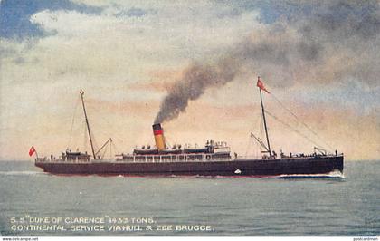 England - HULL - S.S. Duke of Clarence - Continental Service via Hull and Zeebruge