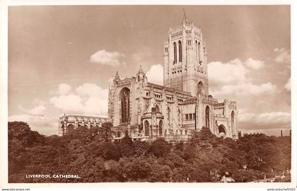 uk3691 liverpool cathedral lancashire real photo uk