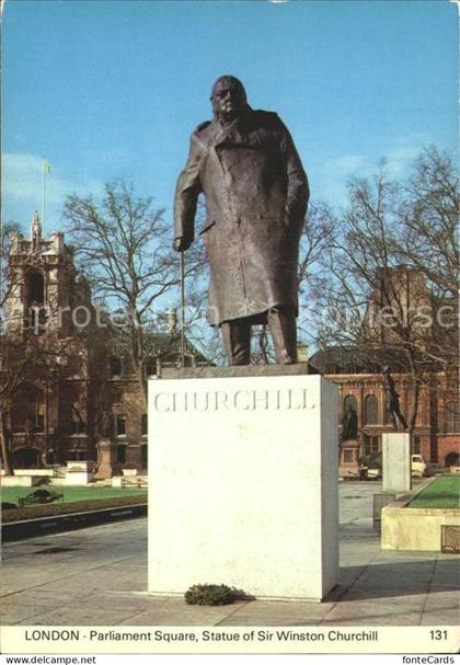 London Parliament Square Statue of Winston Churchill