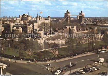 London Tower of London and Tower Bridge