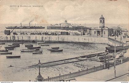 A888 England Margate Jetty and Harbour Margate Boats Steamboat vintage postcard