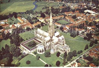 Salisbury Wiltshire Cathedral Fliegeraufnahme