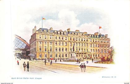 glasgow , lanarkshire * north british station Hotel * CPA illustrateur * uk