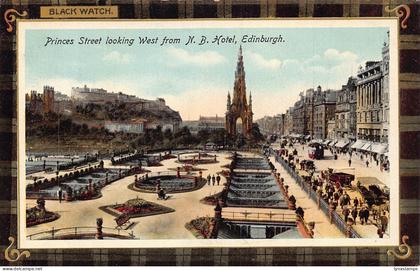 A031 Scotland Edinburgh Princess street Edinburgh tartan Black watch postcard