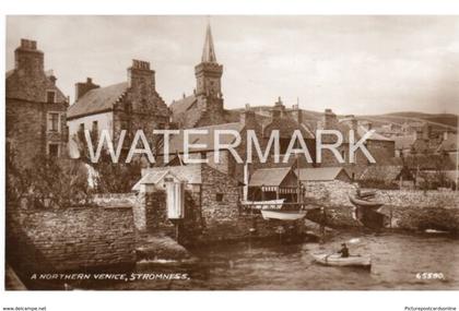 STROMNESS A NORTHERN VENICE OLD R/P POSTCARD ORKNEY SCOTLAND