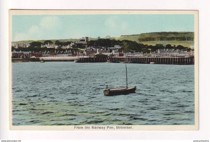 Stranraer from the Railway Pier - old Wigtownshire postcard