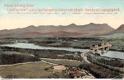 BR102105 menai straits from church mary a hollow white bazel   wales