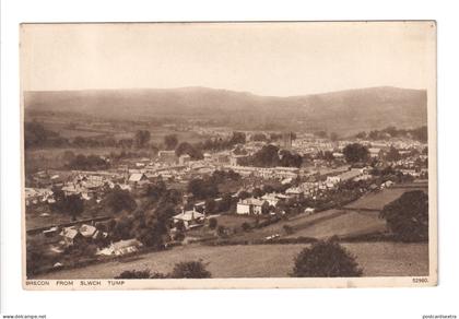 Brecon from Slwch Tump - old Breconshire postcard