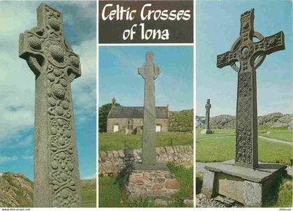 Carte Postale - Angleterre - Celtic Crosses of Iona - Multivues - Iles de la Manche - England - Royaume Uni - UK - Unite