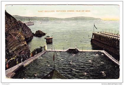 AK Insel man - Port Skillion ges. 3.8.1908 Ramsey Foto Star Series