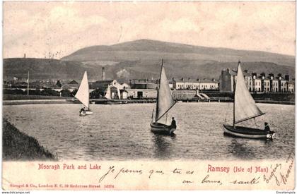 CPA   Carte Postale Royaume-Uni  Ile de Man  Ramsey Mooragh and Lake 1903VM107046