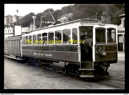 ROYAUME-UNI - ILE DE MAN - ELECTRIC RAILWAY - TERMINUS DOUGLAS - CARTE PHOTO MODERNE