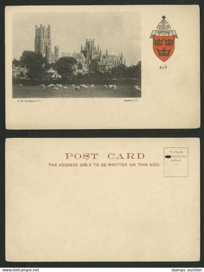 ELY CATHEDRAL & SHEEP Old U.B. Postcard - Ely City Arms
