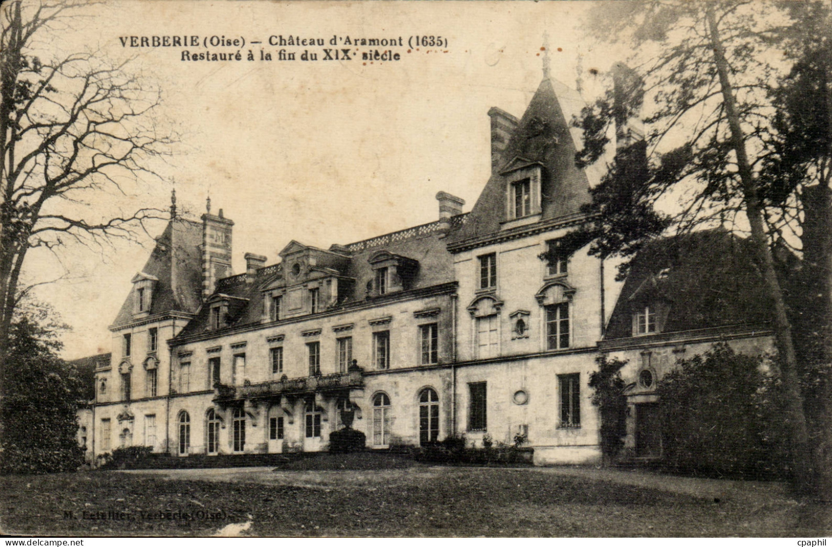 Verberie CPA chateau d'Aramont Restaure a la fin du 19eme