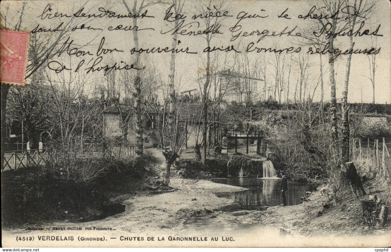 Verdelais CPA Chute de la Garonnelle au Luc