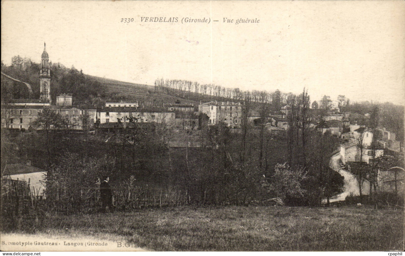 Verdelais CPA Vue generale