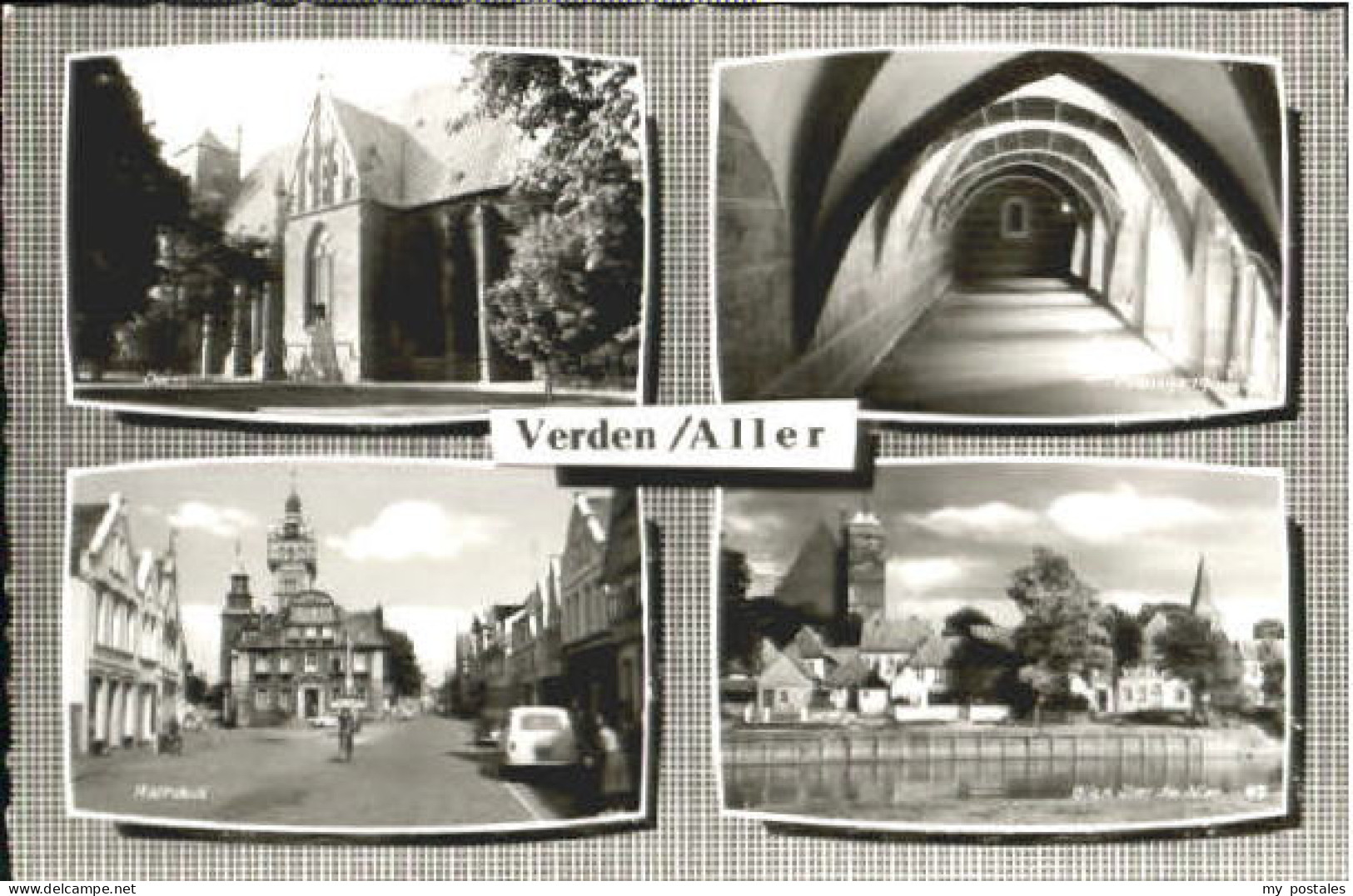 Verden Aller Verden Rathaus Dom Aller ungelaufen ca. 1955