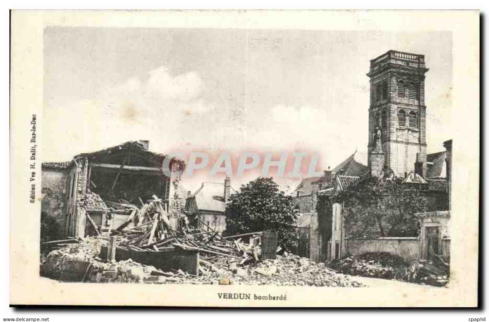 Verdun CPA Bombarde