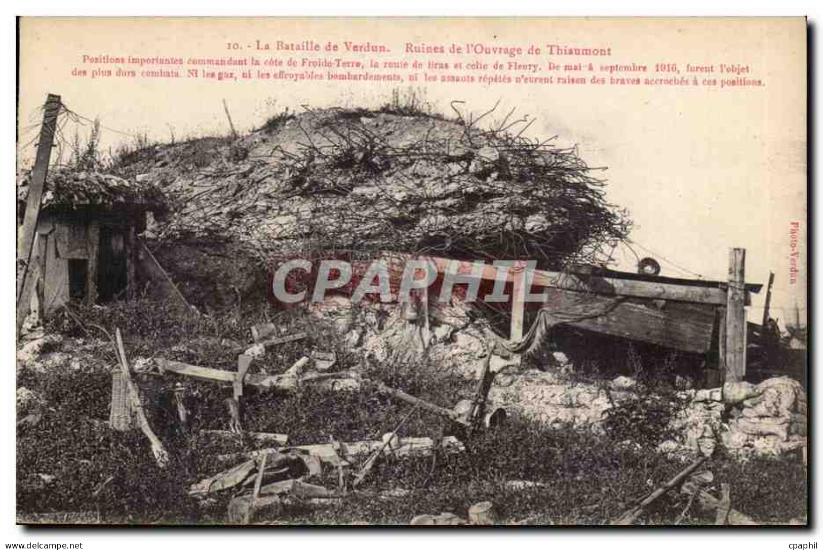 Verdun - La Bataille de Verdun - Ruines de l'Ouvrage de Thiaumont - CPA