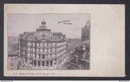 Postcard, United States, New York City NY, Post Office