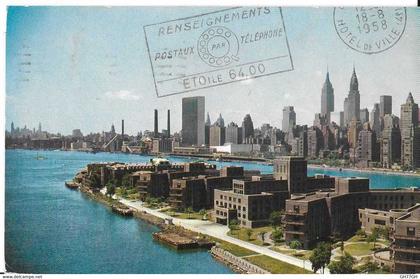 CPSM MIDTOWN MANHATTAN SKYLINE 1958