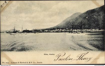 CPA Sitka Alaska USA, Blick auf den Ort