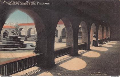 C122 New Mexico Albuquerque Alvarado Court   vintage postcard