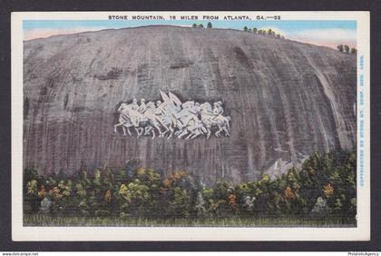 Postcard, United States, Atlanta GA, Stone Mountain