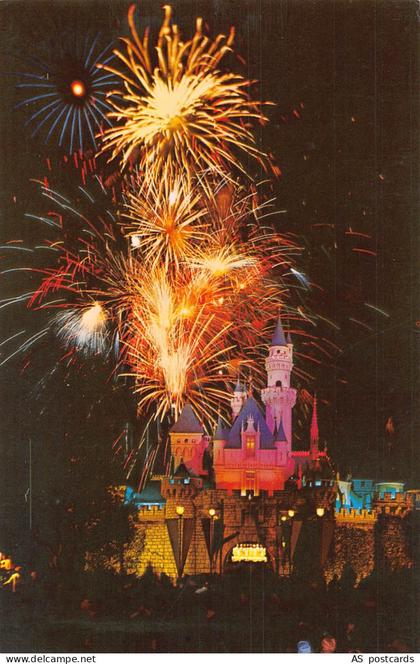 US California Anaheim Disneyland Fantasy in the Sky Fireworks postcard B912