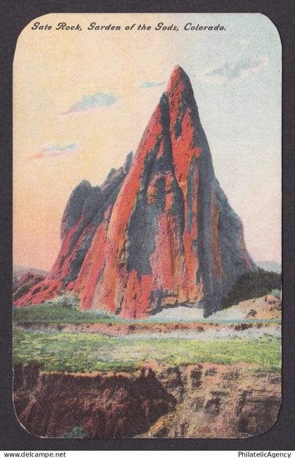 Vintage postcard USA Colorado Springs CO Gate Rock Garden of Gods Red Sandstone