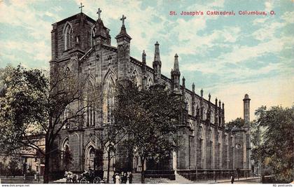 B521 US St Joseph's Cathedral Columbus Ohio vintage postcard