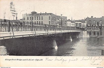 Usa - ELGIN (IL) Chicago Street Bridge and Y.M.C.A.