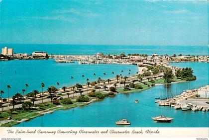 Largo Florida USA The Palm lined Causeway Connecting Clearwater and Clearwater B