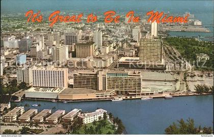 Miami Beach Looking north across Miami River Biscayne Boulevard