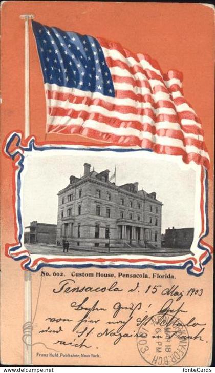 Pensacola Custom House American Flag
