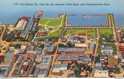 US Florida Fort Myers From Ai Yacht Basin Caloosahatchee River postcard B961