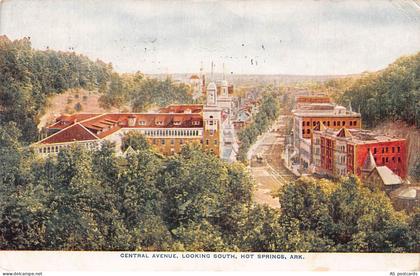 B524 US Central Avenue Hot Springs Arkansas vintage postcard