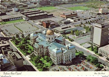 Indianapolis Indiana USA Indiana State Capitol aerial view