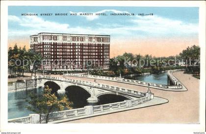 Indianapolis Meridian Street Bridge and Marott Hotel