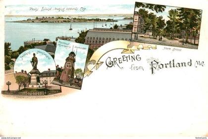 Portland Maine Soldiers Monument Portland Observatory