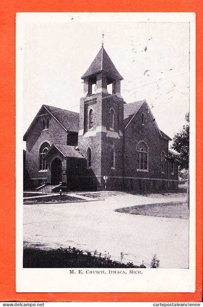 39440 ️ Rare  ITHACA  MI - Michigan USA ◉ Methodist Episcopal Church M E 1910s ◉ PAULDING Ohio