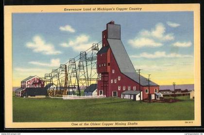 AK Hancock, MI, One of the Oldest Copper Mining Shafts, Keweenaw Land of Michigan`s Copper Country