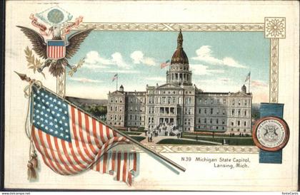 Lansing Michigan State Capitol Praegedruck