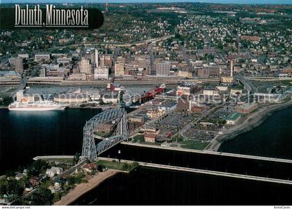 Duluth Minnesota Aerial view Lift Bridge Steamer William Irvin and Vista Fleet E