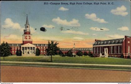 CPA High Point North Carolina USA, H-5 Campus Scene, High Point College