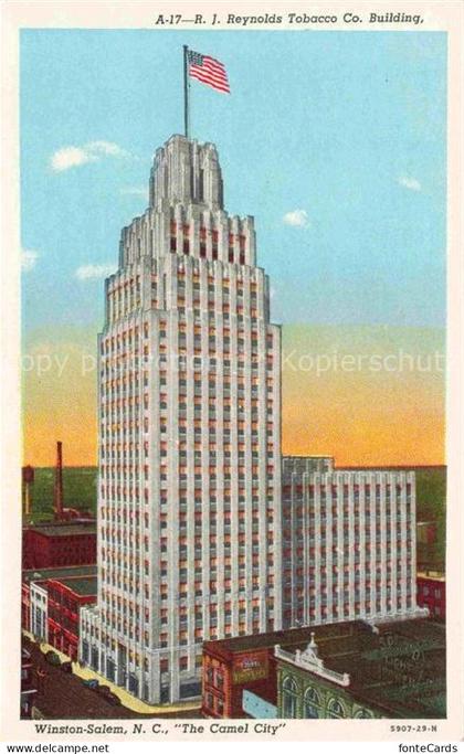 Winston-Salem North Carolina USA R. J. Reynolds Tobacco Co. Building Illustratio