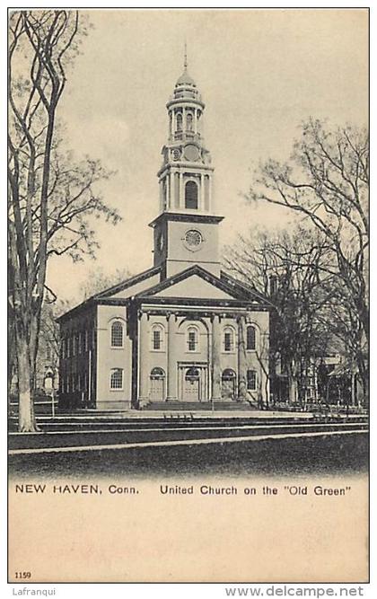 pays divers -etats unis- usa -ref C339- new haven - conn -united church on the old green - postcard in good condition  -