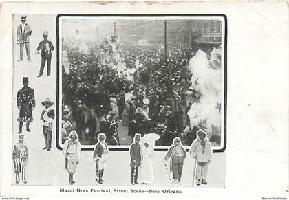 CPA  Amérique > Etats-Unis > LA - Louisiana > New Orleans Mardi Gras Festival Street Scene