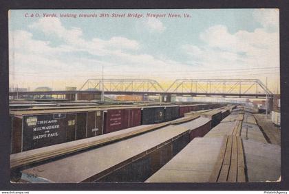 Postcard, United States, Newport News VA, C. & O. Yards