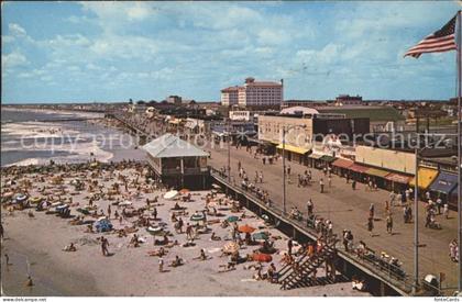 Ocean City New Jersey Boardwalk beach and Atlantic Ocean Flag